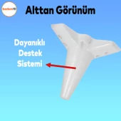 Wetra Lüks Mobilya Kanepe Sehpa Tv Ünitesi Koltuk Ayağı 12 Cm Beyaz Baza Ayakları thumbnail 6