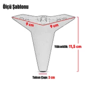 Wetra Lüks Mobilya Kanepe Sehpa Tv Ünitesi Koltuk Ayağı 12 Cm Beyaz Baza Ayakları thumbnail 4