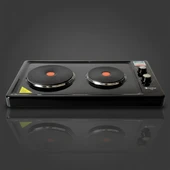 Kunhya İki Gözlü Elektrikli Ocak Siyah Emaye thumbnail 8