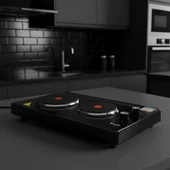 Kunhya İki Gözlü Elektrikli Ocak Siyah Emaye thumbnail 1