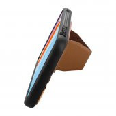 KNY Apple İphone 14 Pro Kılıf Kart Koymalı Standlı Suni Deri Memo Kapak Kahverengi - 2