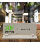 Kişiye Özel Sınıf Öğretmeni Masaüstü Taş İsimlik - 1