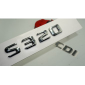S320 CDI Bagaj Krom Metal 3M 3D Yazı Logo - 1
