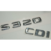 S320 CDI Bagaj Krom Metal 3M 3D Yazı Logo - 3