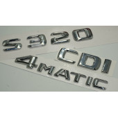 S320 CDI 4Matic Bagaj Krom Metal 3M 3D Yazı Logo thumbnail 3