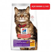 Hill's Adult Sensitive Stomach Skin Tavuklu Hassas Yetişkin Kuru Kedi Maması 1,5 KG - 1