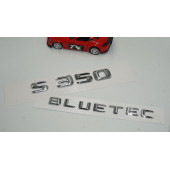 Benz S350 Bluetec Bagaj Krom Metal 3M 3D Yazı Logo thumbnail 2