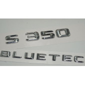 Benz S350 Bluetec Bagaj Krom Metal 3M 3D Yazı Logo thumbnail 3