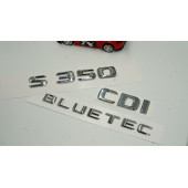 Benz S350 CDI Bluetec Bagaj Krom Metal 3M 3D Yazı Logo - 2