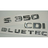 Benz S350 CDI Bluetec Bagaj Krom Metal 3M 3D Yazı Logo - 3