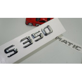Benz S350 4Matic Bagaj Krom Metal 3M 3D Yazı Logo - 1