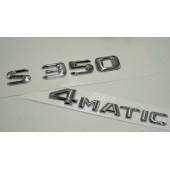 Benz S350 4Matic Bagaj Krom Metal 3M 3D Yazı Logo - 3
