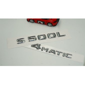 Benz S500L 4Matic Bagaj Krom Metal 3M 3D Yazı Logo - 2