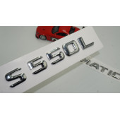 Benz S550L 4Matic Bagaj Krom Metal 3M 3D Yazı Logo thumbnail 1