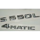 Benz S550L 4Matic Bagaj Krom Metal 3M 3D Yazı Logo thumbnail 3