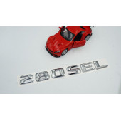 Benz 280 SEL Bagaj Krom Metal 3M 3D Yazı Logo - 2
