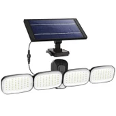 POWERMASTER PM-8048 6 VOLT - 3 WATT SOLAR PANELLİ 4 BAŞLI HAREKET SENSÖRLÜ 200 SMD LEDLİ LAMBA - 1
