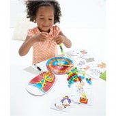 ELC 83 Parça Çoklu Etkinlik Oyuncağı Boncuk Dizme Ayakkabı Bağlama Saat Öğrenme - 1