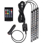 Ayak Altı Led Kumandalı Araç Içi Aydınlatma 4 Lü Sese Duyarlı Renk Değiştirme Özellikli AA163 - 1
