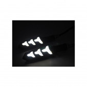 2 Adet Beyaz Işıklı Motosiklet Dönüş Sinyal Takım Ledi -Y Model Led'li-Beyaz C19 - 2