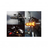 2 Adet Beyaz Işıklı Motosiklet Dönüş Sinyal Takım Ledi -Y Model Led'li-Beyaz C19 - 3