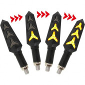 2 Adet Beyaz Işıklı Motosiklet Dönüş Sinyal Takım Ledi -Y Model Led'li-Beyaz C19 - 5