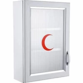 Ecza Dolabı Kapaklı PVC İlk Yardım Dolabı 50x35x16 CM 159 - 1