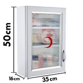 Ecza Dolabı Kapaklı PVC İlk Yardım Dolabı 50x35x16 CM 159 - 2
