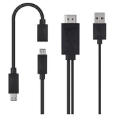 POWERMASTER PM-16387 SAMSUNG S2+S3+S4 + ANDROID TELEFONLAR UYUMLU HDMI ÇEVİRİCİ KABLO - 1