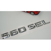 Benz 560 SEL Bagaj Krom Metal 3M 3D Yazı Logo - 3