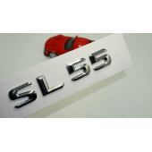 Benz SL 55 Bagaj Krom Metal 3M 3D Yazı Logo thumbnail 1