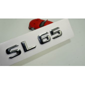 Benz SL 65 Bagaj Krom Metal 3M 3D Yazı Logo - 1