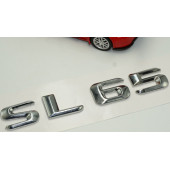 Benz SL 65 Bagaj Krom Metal 3M 3D Yazı Logo - 3