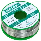 SOLDEX KURŞUNSUZ 1.2MM 200 GRAM LEHİM TELİ SN99.3/CU 0.7 - 1