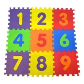 9 Parça Çocuk Oyun Karosu Eva Puzzle Yer Matı Sayılar Eğitici Oyun Halısı - 1