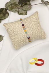 Doğal Taş Çakra Bileklik 6mm + 1 Adet Akik Yüzük İle Gönderilir - 1