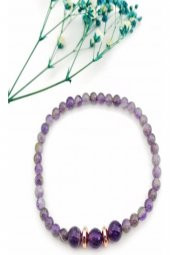 Ametist, Sitrin, Aventurin, Akuamarin, Akik, Oniks Çakra Bileklik - 2