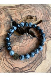 Kar Tanesi Obsidyen Bileklik - 1