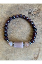 Lal(kırmızı Garnet) Ve Güneş Taşı Bileklik - 1