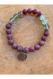Lepidolit Ve Florit Bileklik - 1