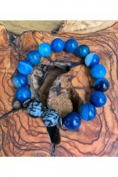 Mavi Akik Ve Obsidyen Bileklik - 1