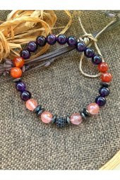 Ametist, Pembe Kuvars ve  Akik Bileklik - 1