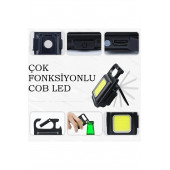 Led Anahtarlıklı El Feneri Şişe Açacağı Usbli Şarj Edilebilir Cep Boy Cob Led Modlu A11 - 2