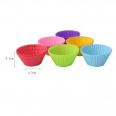 Renkli Silikon Yeniden Kullanılabilir Cupcake Muffin Kabı - 3