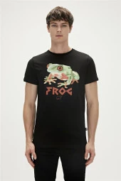 Bad Bear Frog T-shırt Siyah 23.01.07.011-C01 thumbnail 1