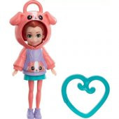 Polly Pocket Kapüşonlu Bebek -Köpek HKV98 HKW01 Lisanslı  Ürün - 1