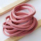 Dikişsiz Saç Bandı Lastiği 10 Adet Koyu Pudra Renk - 1