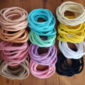 Dikişsiz Saç Bandı Lastiği 10 Adet Koyu Pudra Renk - 2