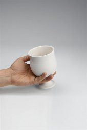 Klasik Kadeh - Seramik Bisküvi (Ham Ürün) | Boyanabilir Obje thumbnail 5