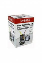 Globox Metal Siyah 3lü Ofis Seti - 1